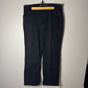 Old Navy High Waisted Wow Wide Leg Jeans Black Size 16 TALL Stretch Denim